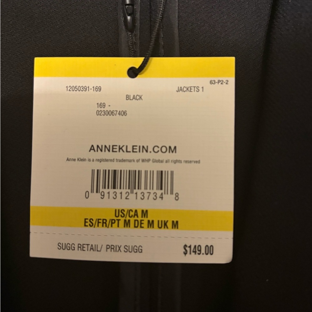 Anne Klein Black Blazer Size M Career Jacket NWT Retails for $149 - Picture 8 of 8
